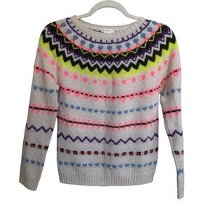 Crewcuts by J.Crew Fair Isle Pullover Sweater Wool Blend‎ Girls Size 14